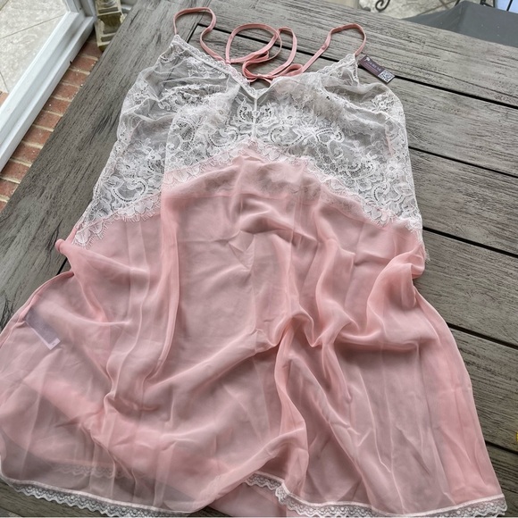 Adore Me Elegant Pink Blush Lace Nightgown Womens Size XL NWT - Picture 1 of 9